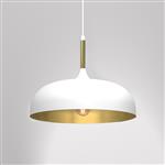 Lincoln Small White and Gold Ceiling Pendant MLP8031