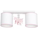 Uni Double Pink and White Semi-Flush Fitting MLP6491
