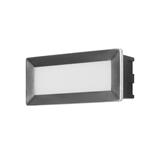 Rect Stainless Steel LED IP65 Large Outdoor Recessed Wall Light PX-0540-ALU
