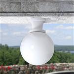 Disma Grey Resin IP55 Opal Globe Light DISMA/G250GYOP
