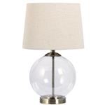 Lewis Antique Brass Table Lamp with Cream Shade LEW01ABTL