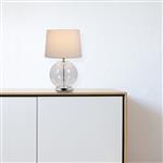 Lewis Chrome Table Lamp with Cream Shade LEW01CHTL