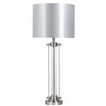 Malone Satin Chrome Table Lamp with Shade MAL01SCTL