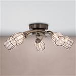Roma 5-Arm Antique Brass Ceiling Light ROM05AB