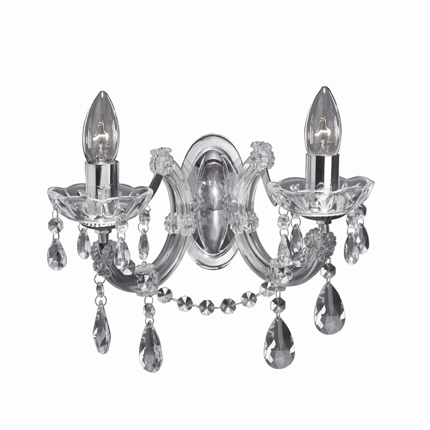 Marie Therese Double Crystal Wall Light | The Lighting Superstore