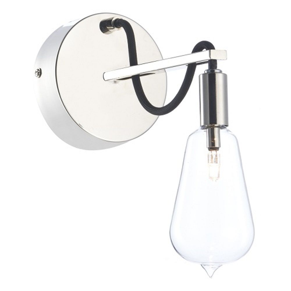 Scroll Single Wall Light Polished Nickel Finish SCR0738