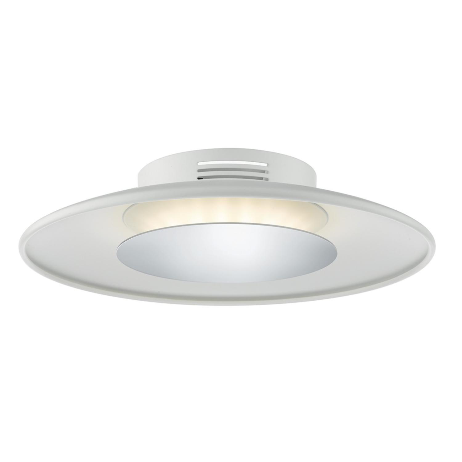 Worcester White LED Flush Ceiling Light Lighting Superstore
