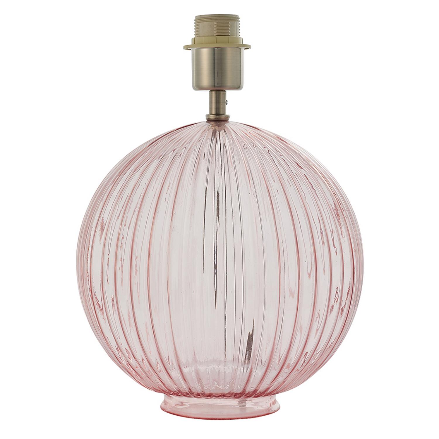 Jemma Pink Smoked Glass Lamp Base 81909 | The Lighting Superstore