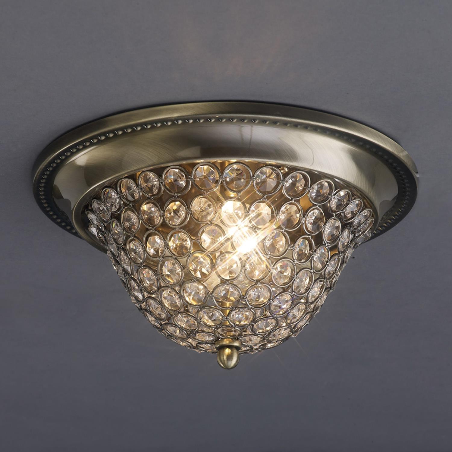 Paloma Crystal Ceiling 2 Light 270mm | The Lighting Superstore