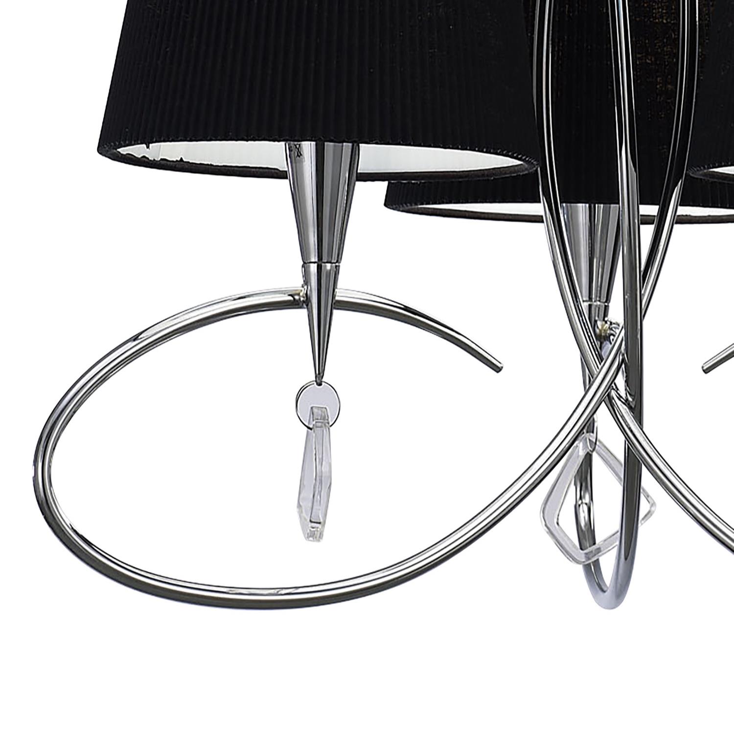 Mara Chrome 3 Arm Ceiling Light With Black Shades M1640/Bs | The ...