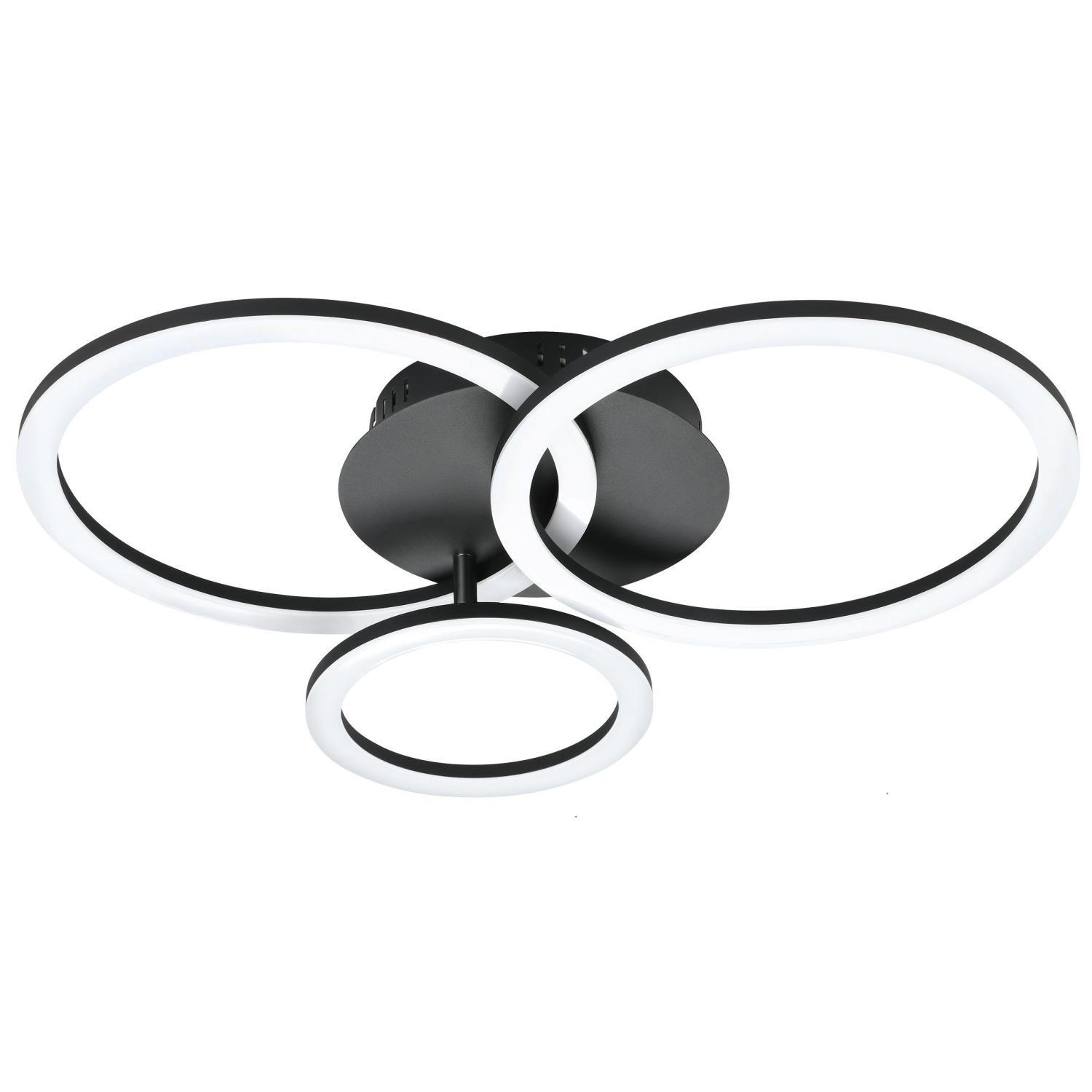 Parrapos-Z LED Black And White Three Loop Ceiling Light 900321 | The ...