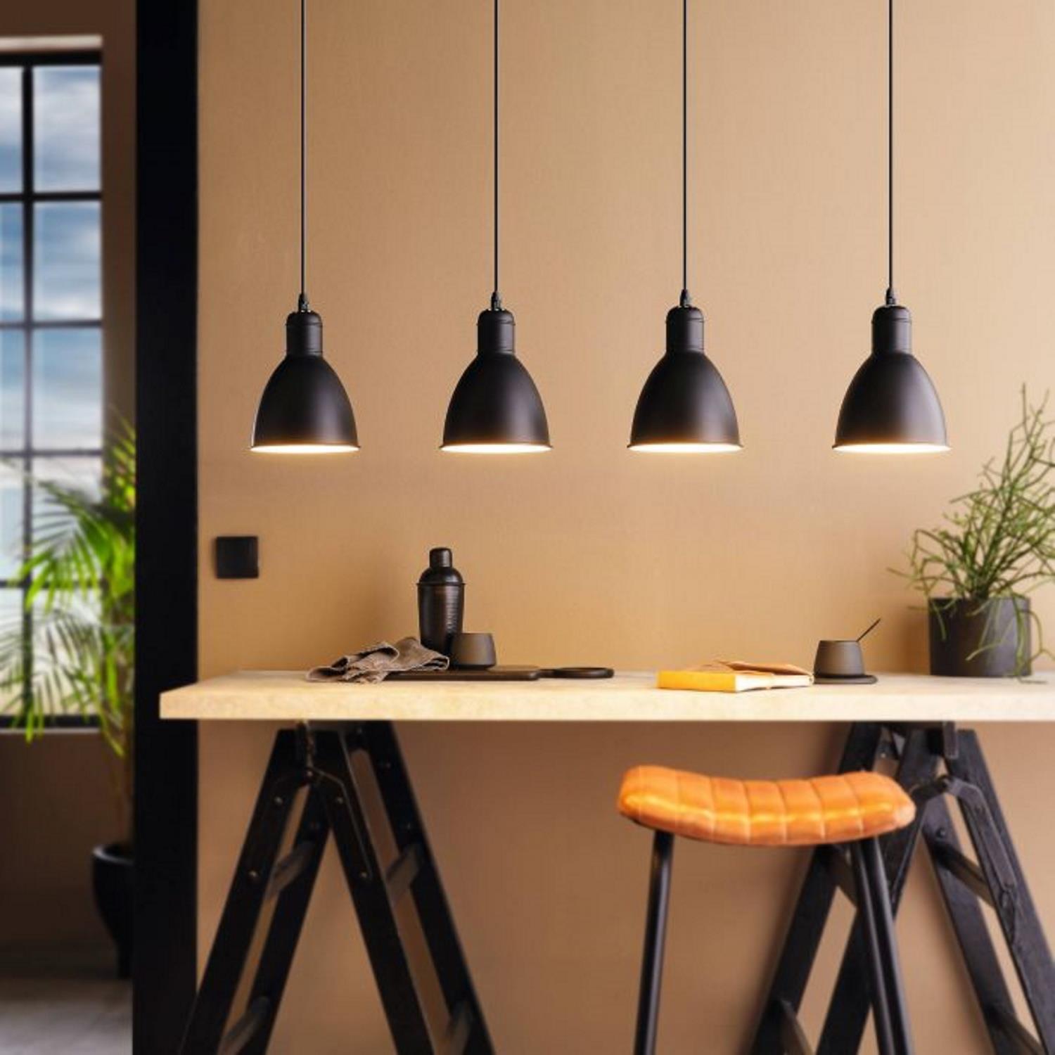 Priddy Vintage Ceiling Black And White 4 Bar Pendant 49466 | The ...