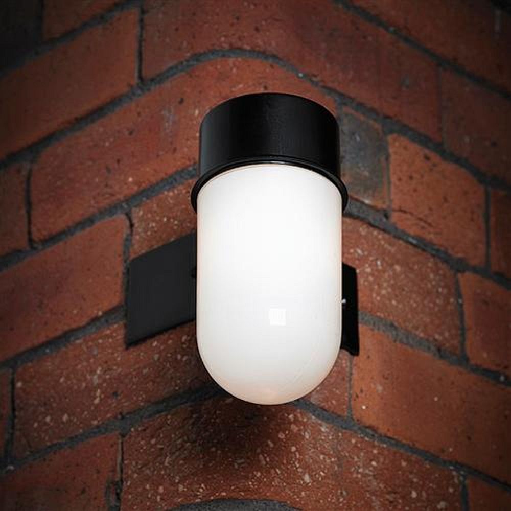 Black Outdoor Corner Wall Light El40088 The Lighting Superstore