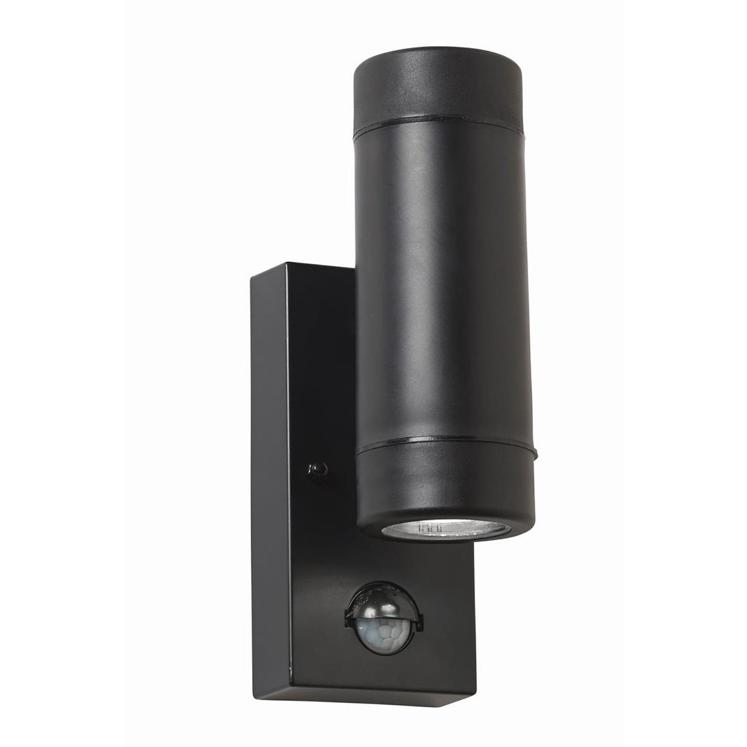 Icarus Black IP44 PIR Coastal Security Wall Light 81011 | The Lighting ...