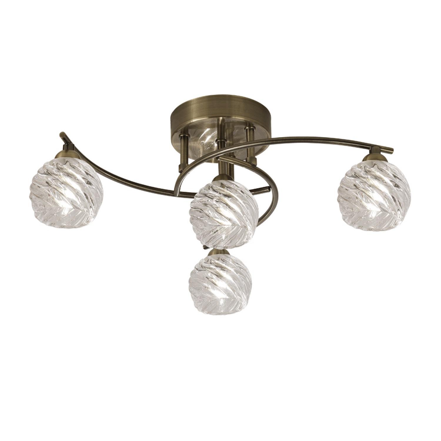 Vortex 4 Light Semi Flush Ceiling Light | The Lighting Superstore