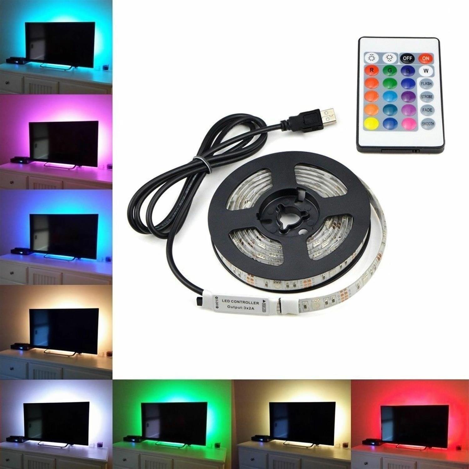 RGB LED Tv Strip Light 2 Meter Length Ilstrgba165b | The Lighting ...