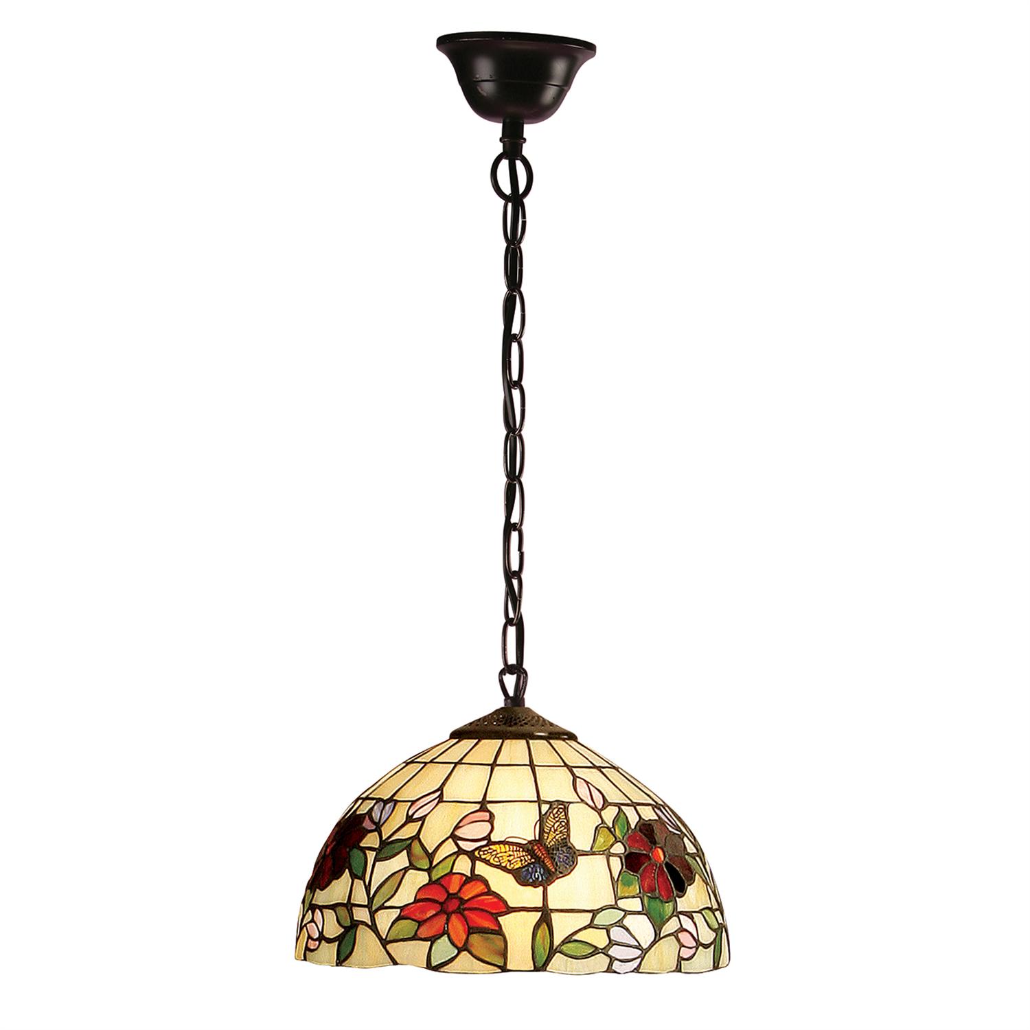 Butterfly Small Tiffany Pendant Light 63996 | The Lighting Superstore