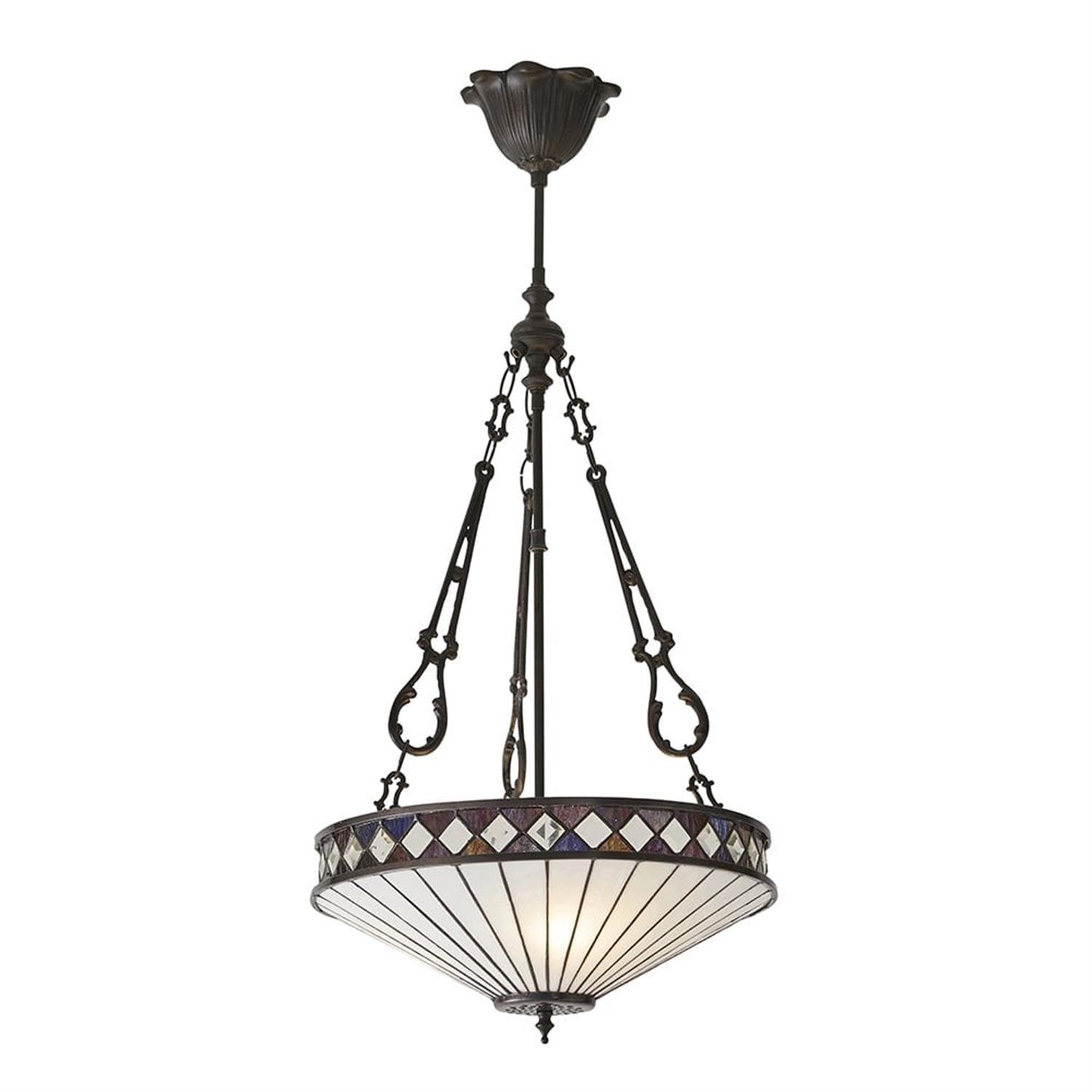 Inverted Tiffany Ceiling Pendant 64146 | The Lighting Superstore