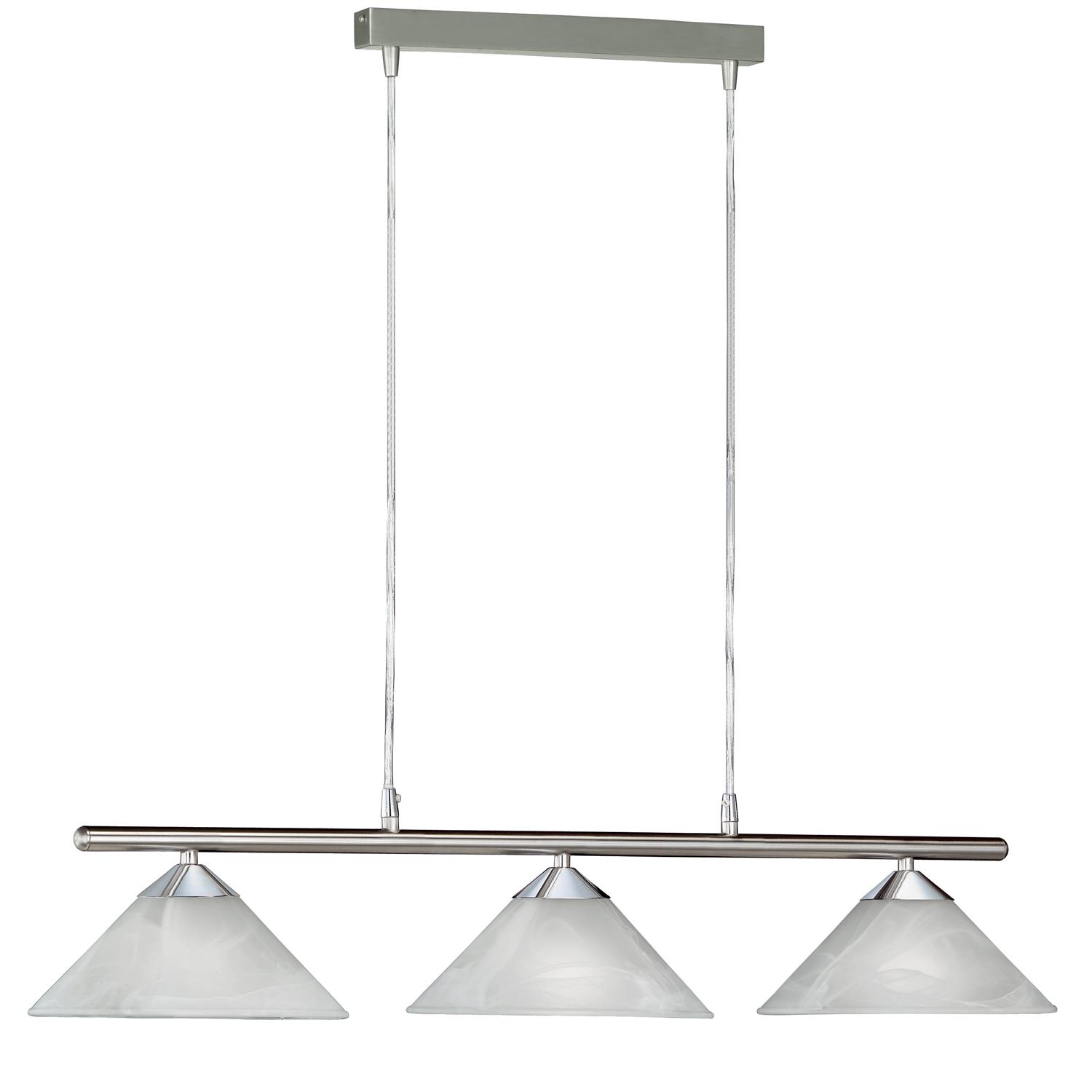 Gratwich Matt Nickel Triple Pendant Light Fh1391 The Lighting Superstore