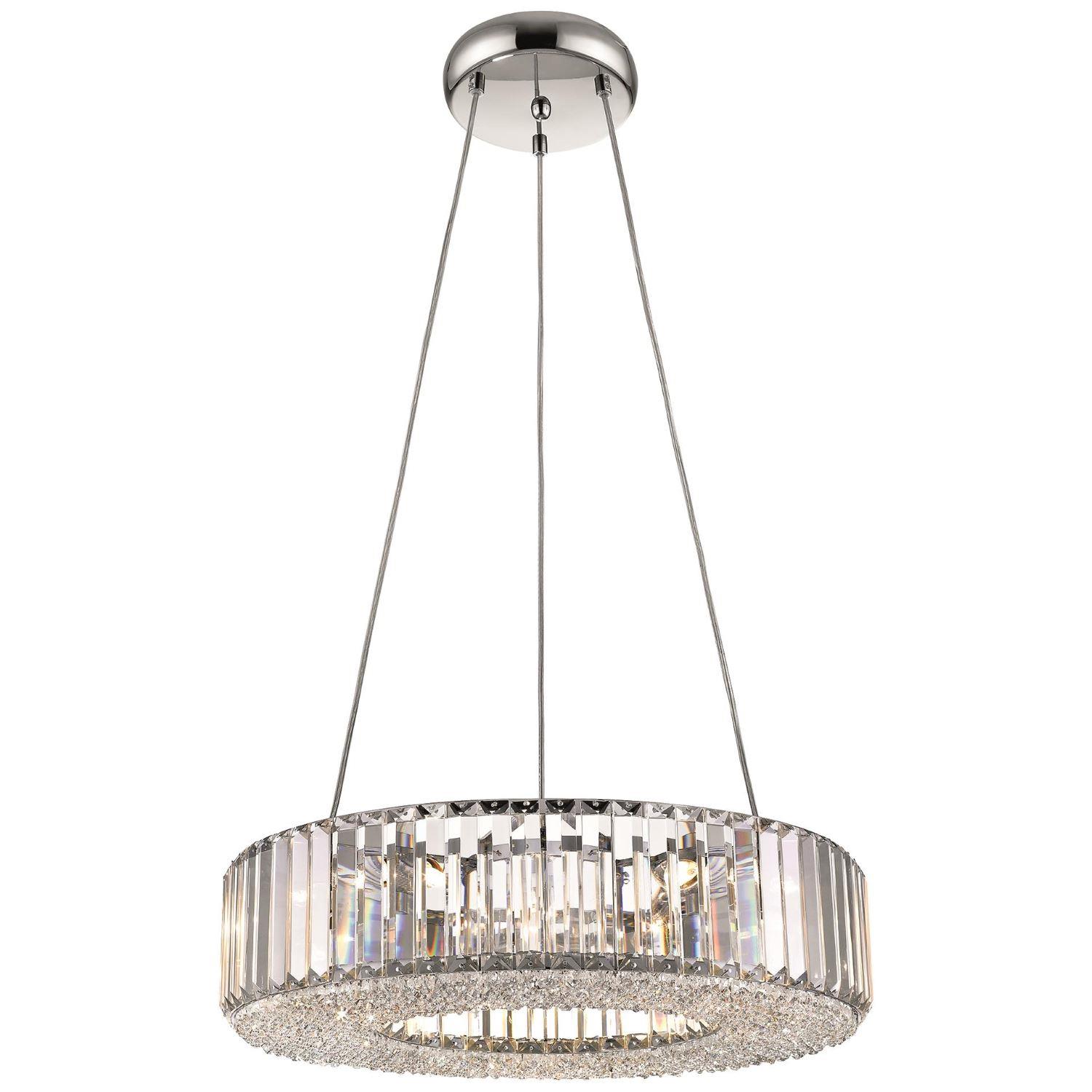 Belgravia Large Chrome/Crystal Pendant Belg051cl6deco | The Lighting ...