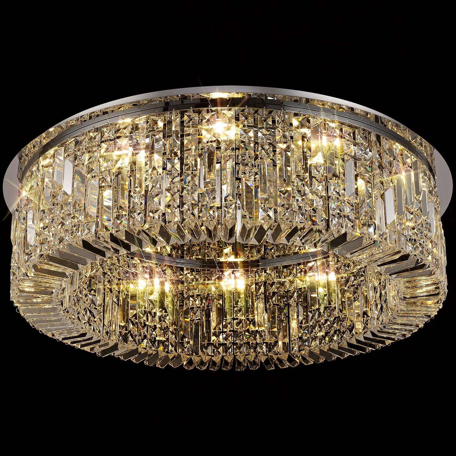 Hayen Large Crystal Flush Light | The Lighting Superstore