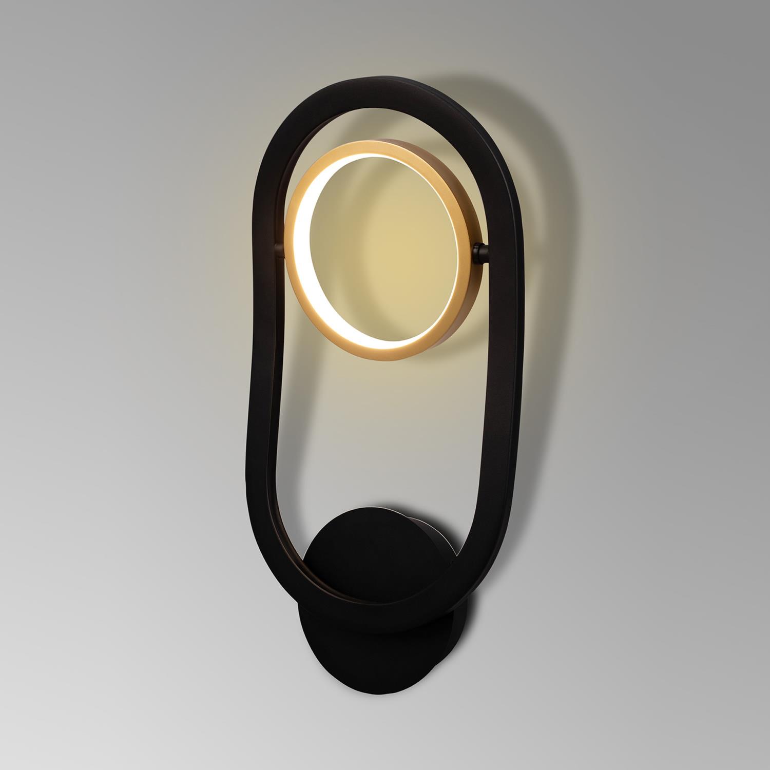 Torrance Satin Black And Gold LED Wall Light Lt30415 | The Lighting ...