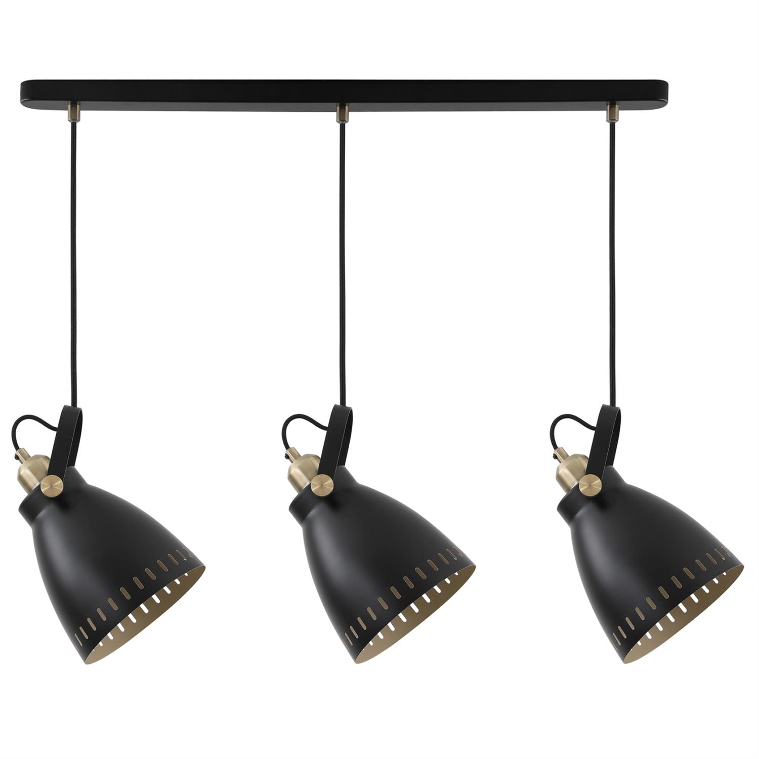 Vermont Black And Antique Brass 3 Bar Pendant Lt30583 | The Lighting ...