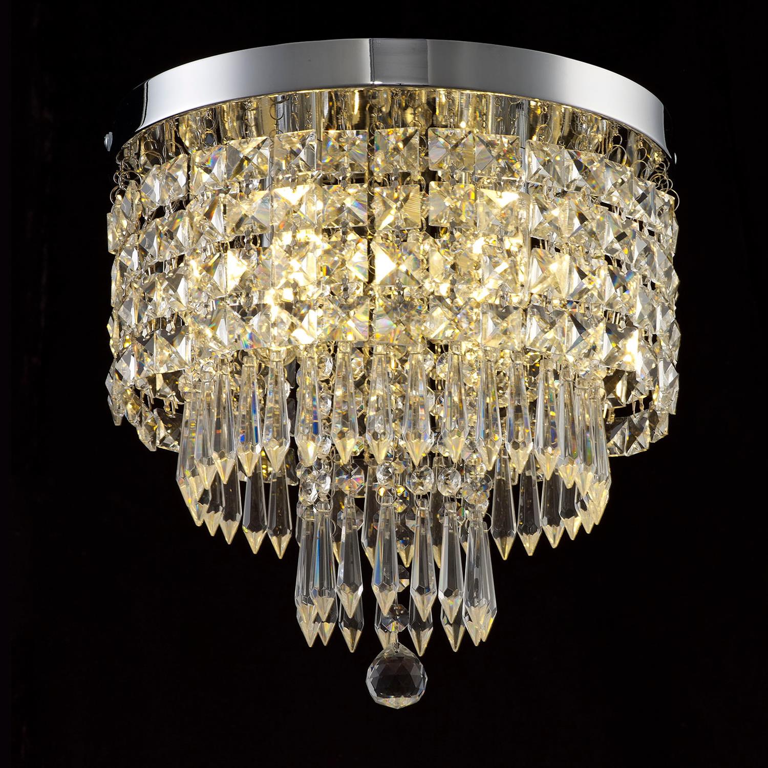 Garland IP44 Chrome And Crystal Bathroom Ceiling Light Lt30056 | The ...