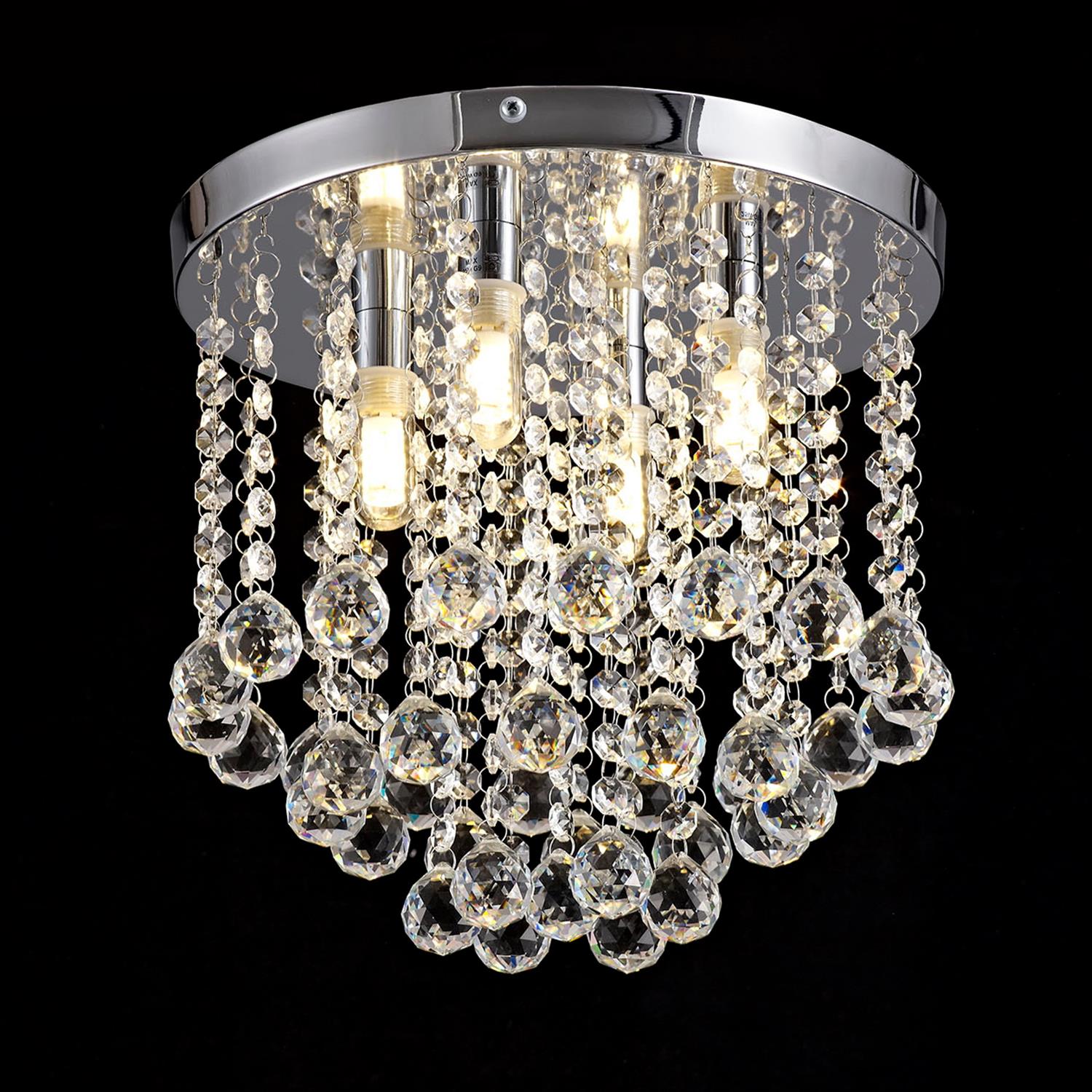 Colorado IP44 Crystal & Chrome Bathroom Ceiling Light Lt30057 | The ...