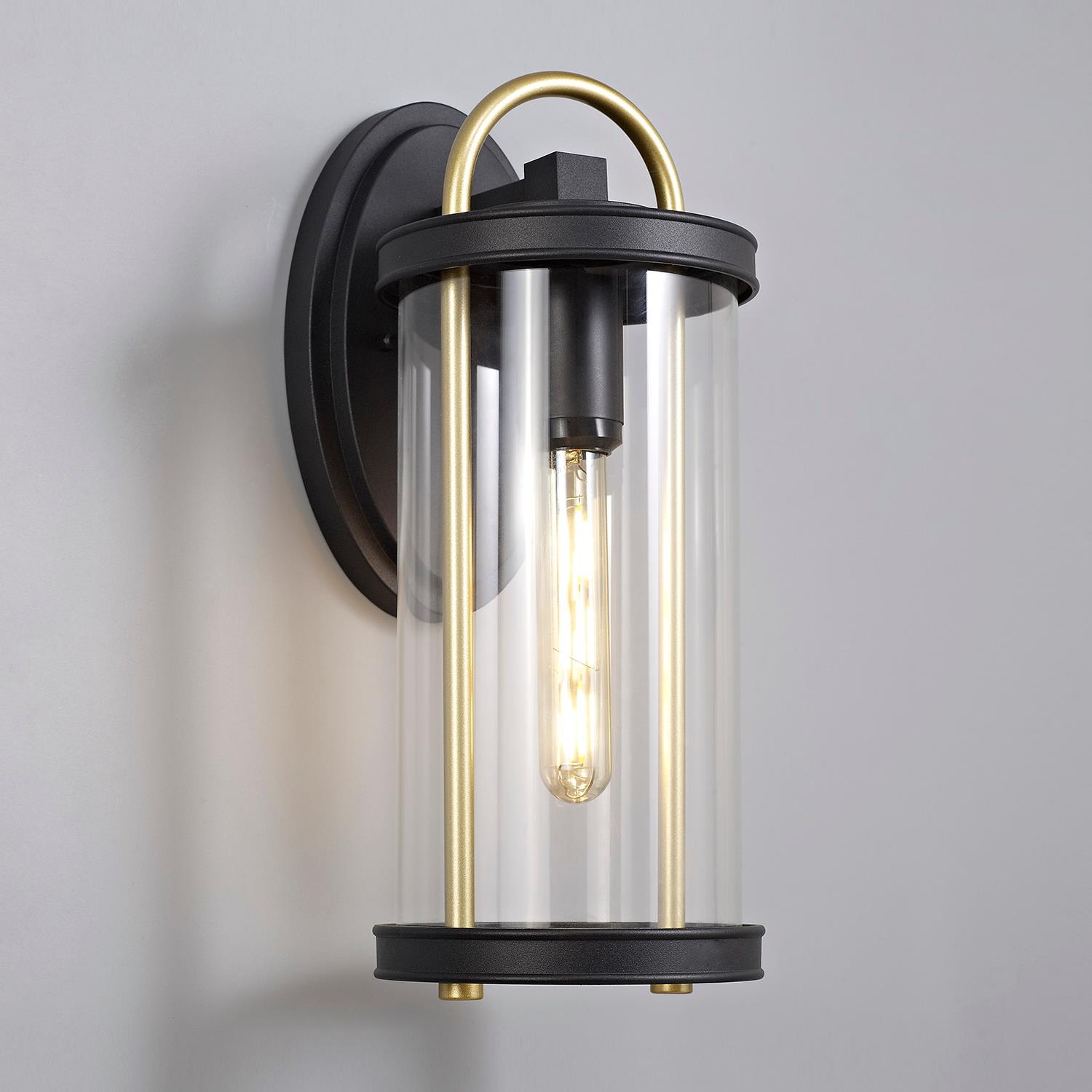 Toledo Large Black And Gold Outdoor Wall Light Lt30445 | The Lighting ...