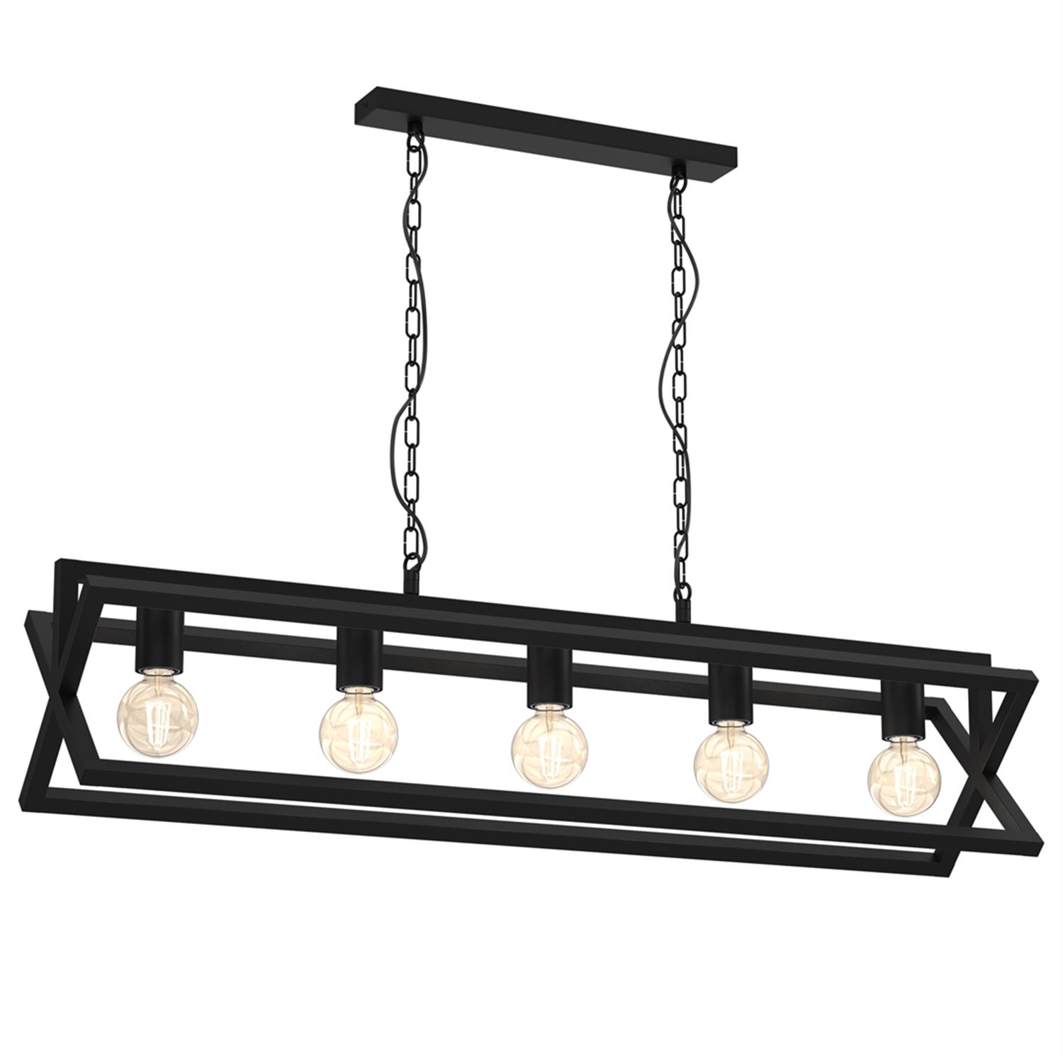 Arnold Black 5 Light Ceiling Pendant Mlp8564 The Lighting Superstore