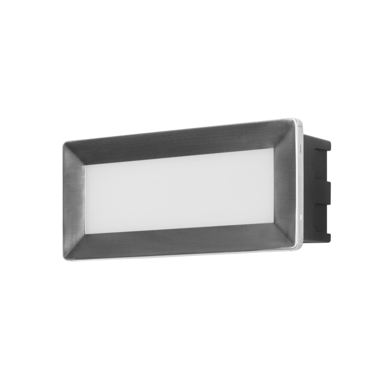 Rect Stainless Steel Led Ip65 Large Outdoor Recess The Lighting Superstore 